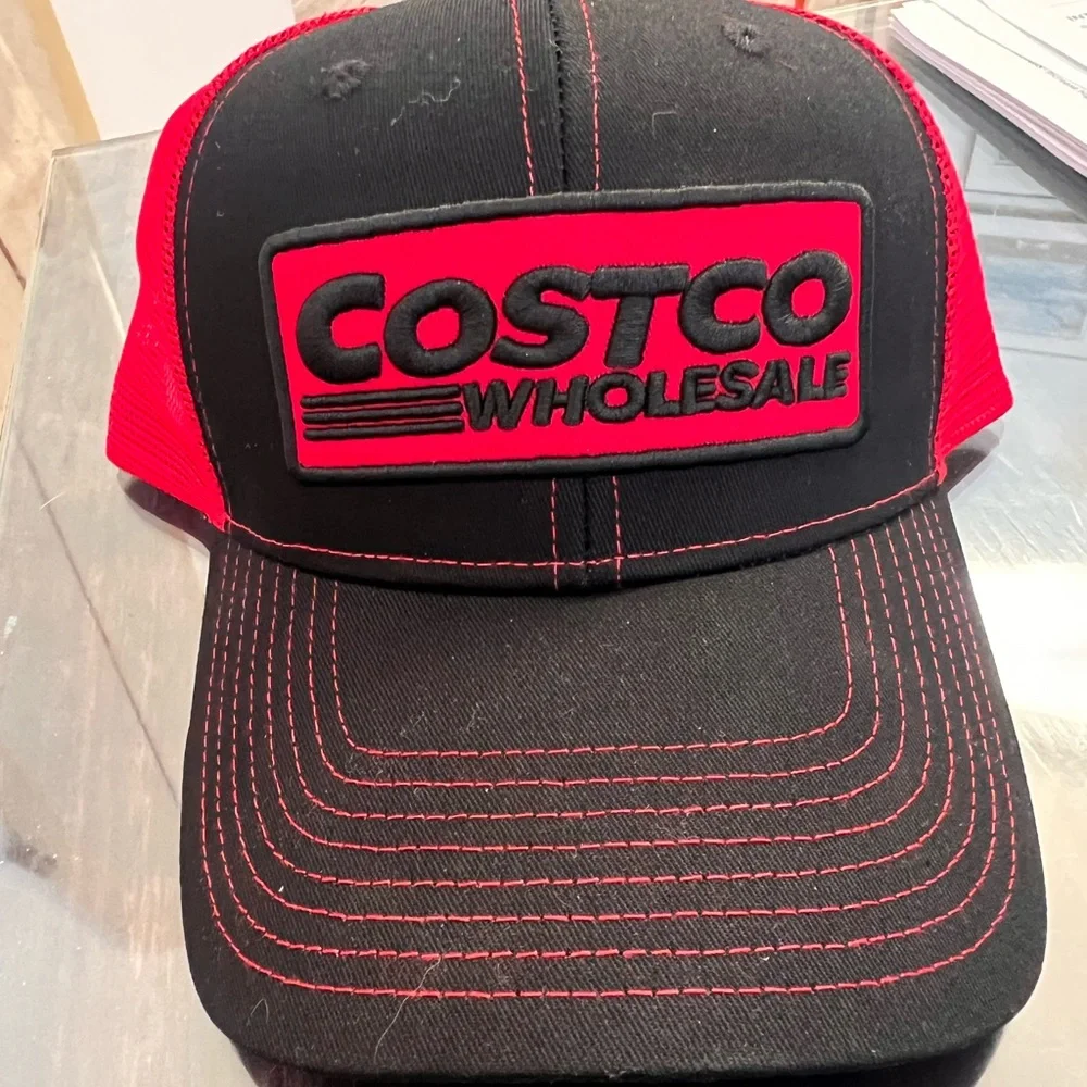 Costco Wholesale Black and Red Trucker Hat - Picture 1 of 2